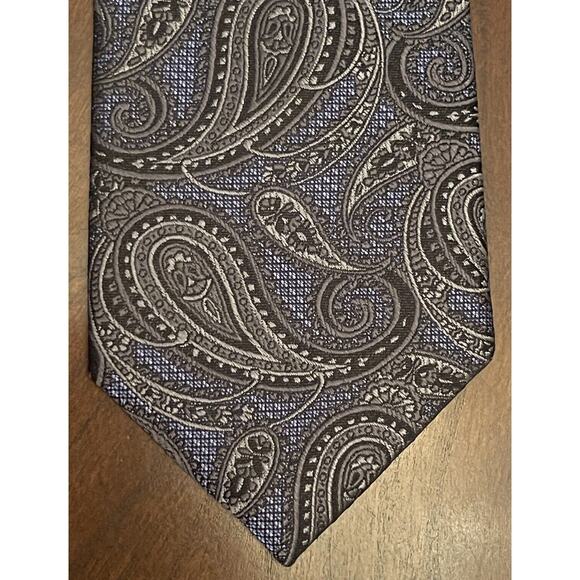 Pronto Uomo Platinum Blue Black Gray Hand Made 100% Silk Made In China - Picture 1 of 9